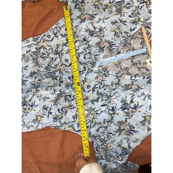 Zadig & Voltaire Blue Long Floral Print Maxi Dress Womens size Small - Picture 8 of 10